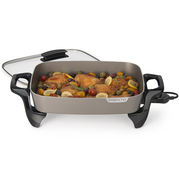 Presto 16" Electric Ceramic Skillet with Glass Cover 06856 & Reviews